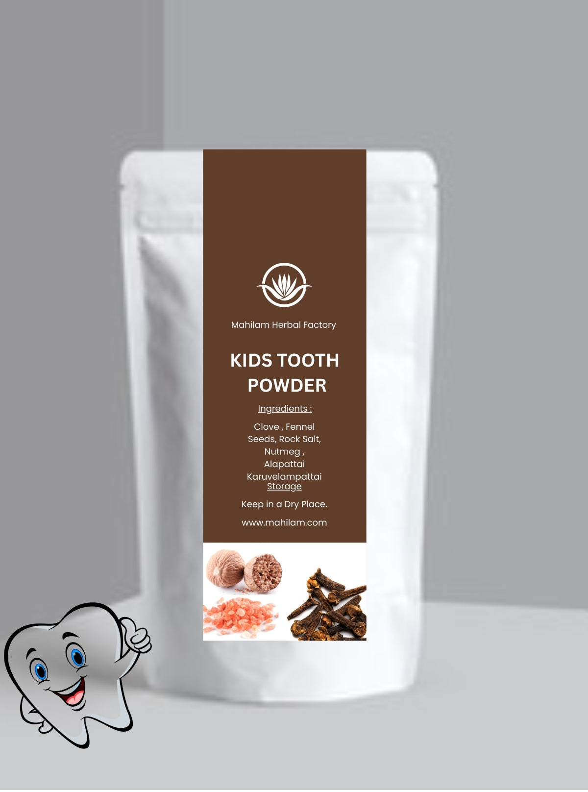 Mahilam Kids Tooth Powder 50g – Gentle Herbal Oral Care for Healthy Teeth & Fresh Breath