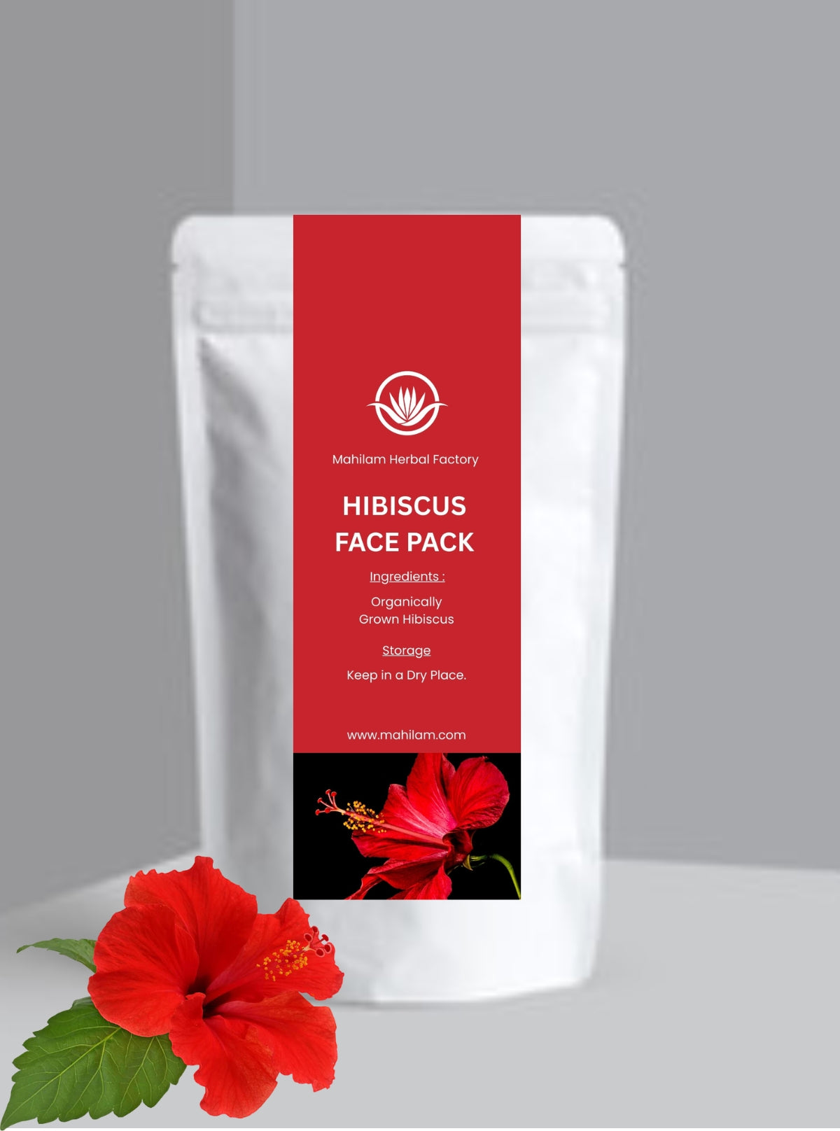 Mahilam Hibiscus Face Pack 50g – Natural Skin Brightening, Anti-Aging & Herbal Glow Care