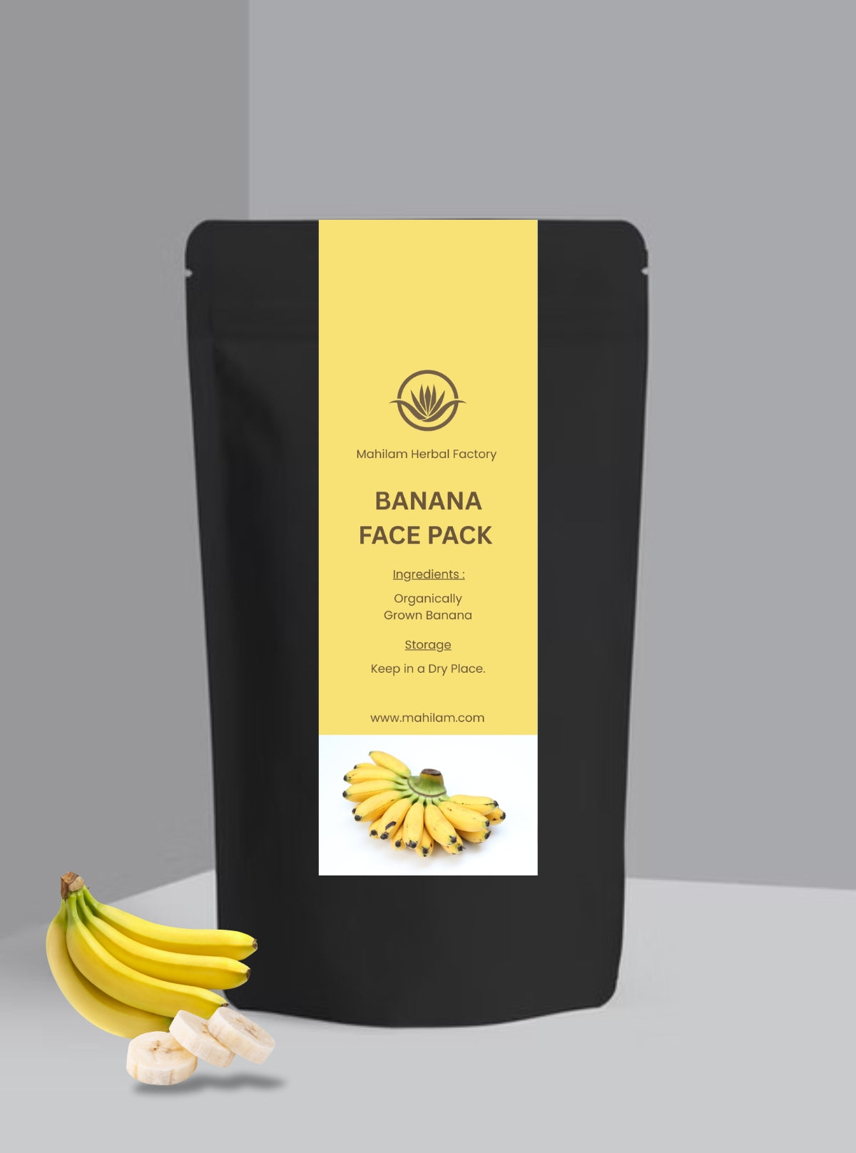 Mahilam Banana Face Pack 50g – Natural Skin Hydration, Brightening & Anti-Aging Herbal Care