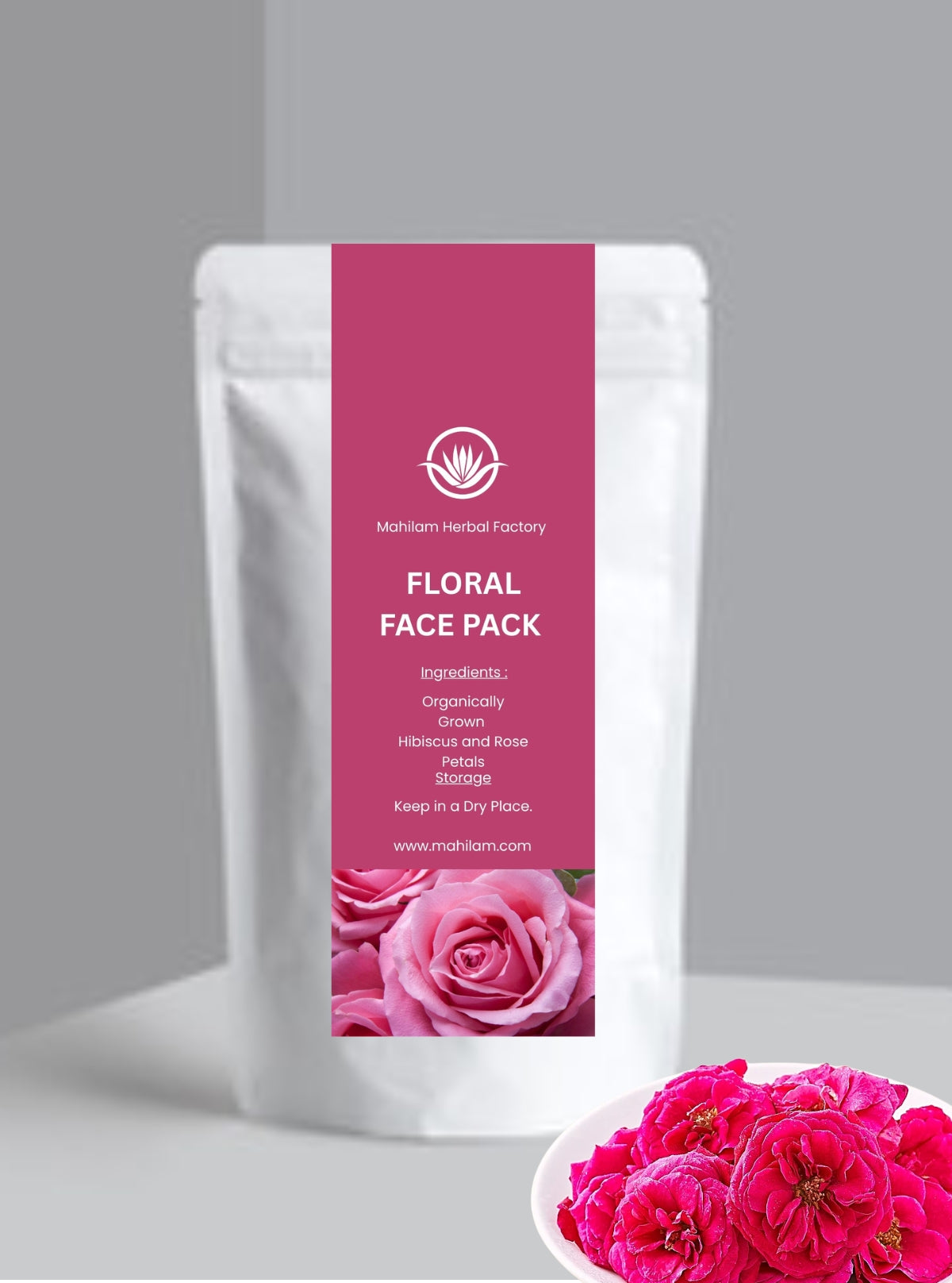 Mahilam Floral Face Pack 100g – Natural Skin Brightening, Oil Control & Herbal Glow Care