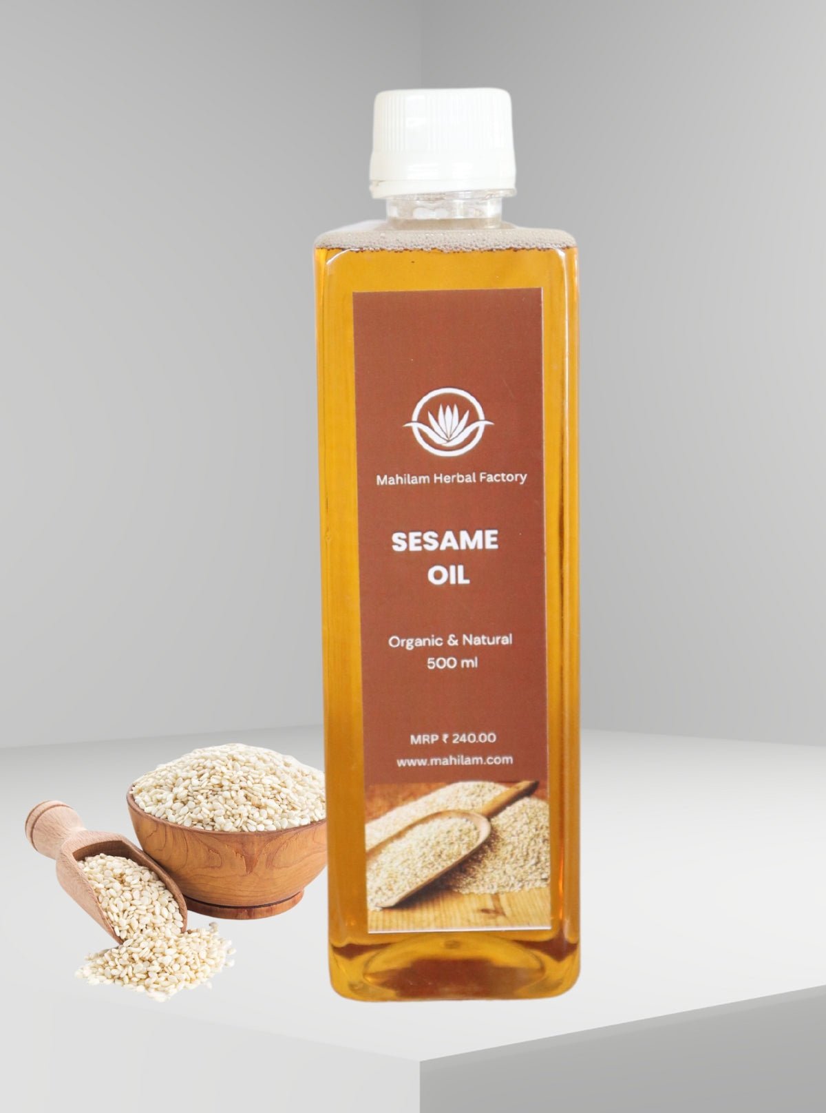 Mahilam Pure Sesame Oil 500ml – Cold-Pressed Natural Oil for Skin, Hair & Ayurveda