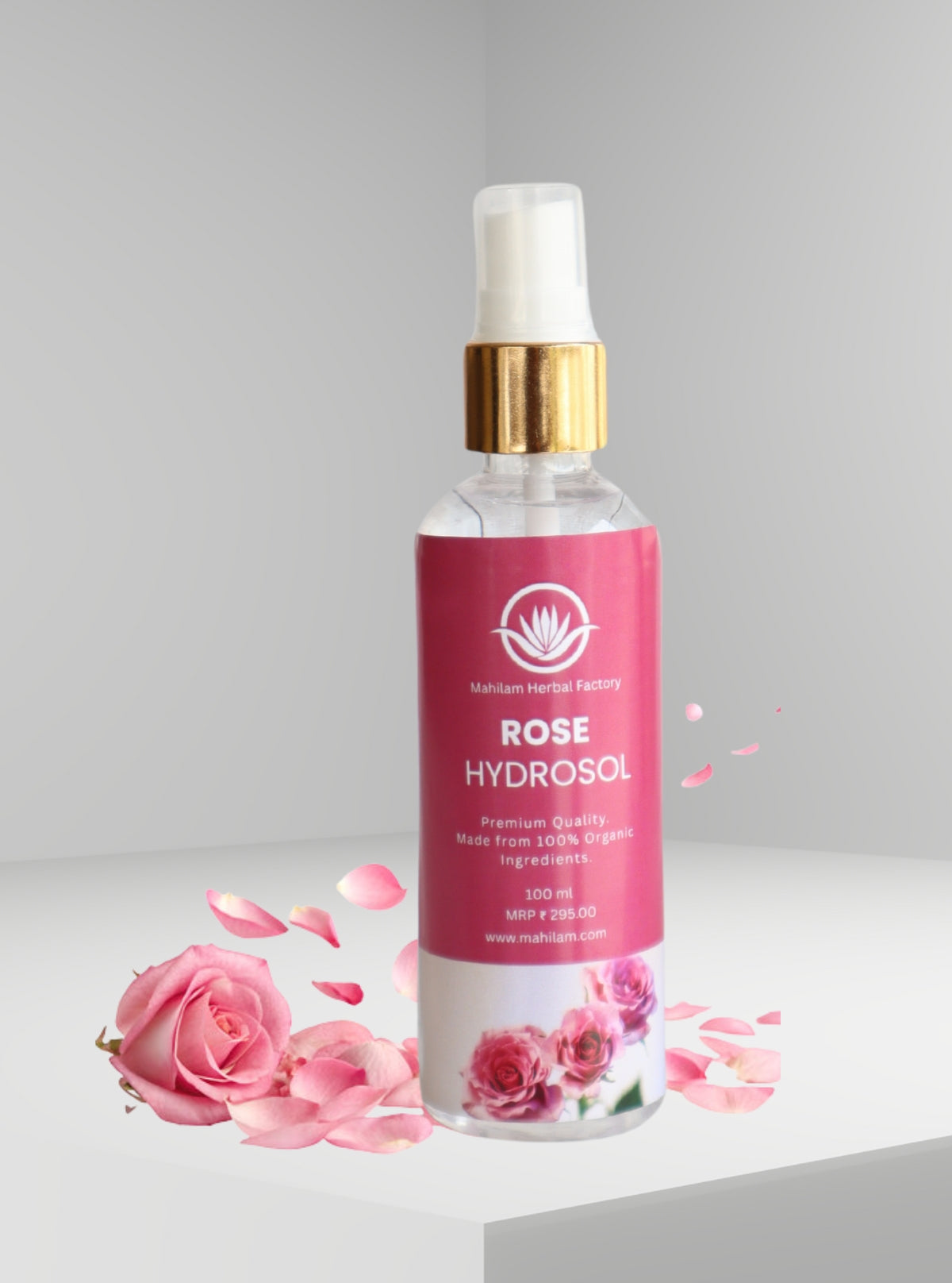 Mahilam Rose Hydrosol 100ml – Natural Rose Water Toner for Skin Hydration & Glow