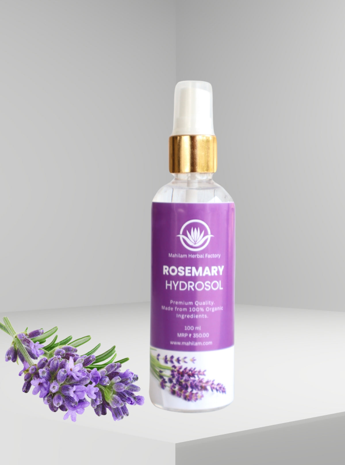 Mahilam Rosemary Hydrosol 100ml – Natural Skin Toner & Hair Mist for Refreshing Care