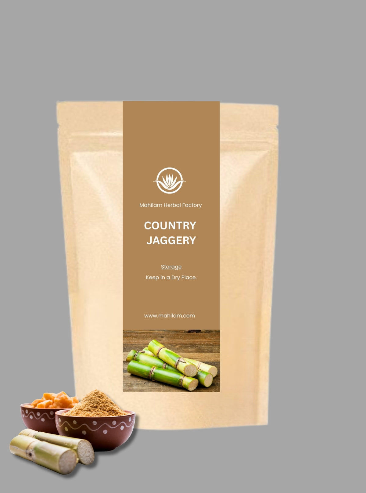 Mahilam Country Jaggery 500g – 100% Natural Ayurvedic Sweetener for Health & Wellness