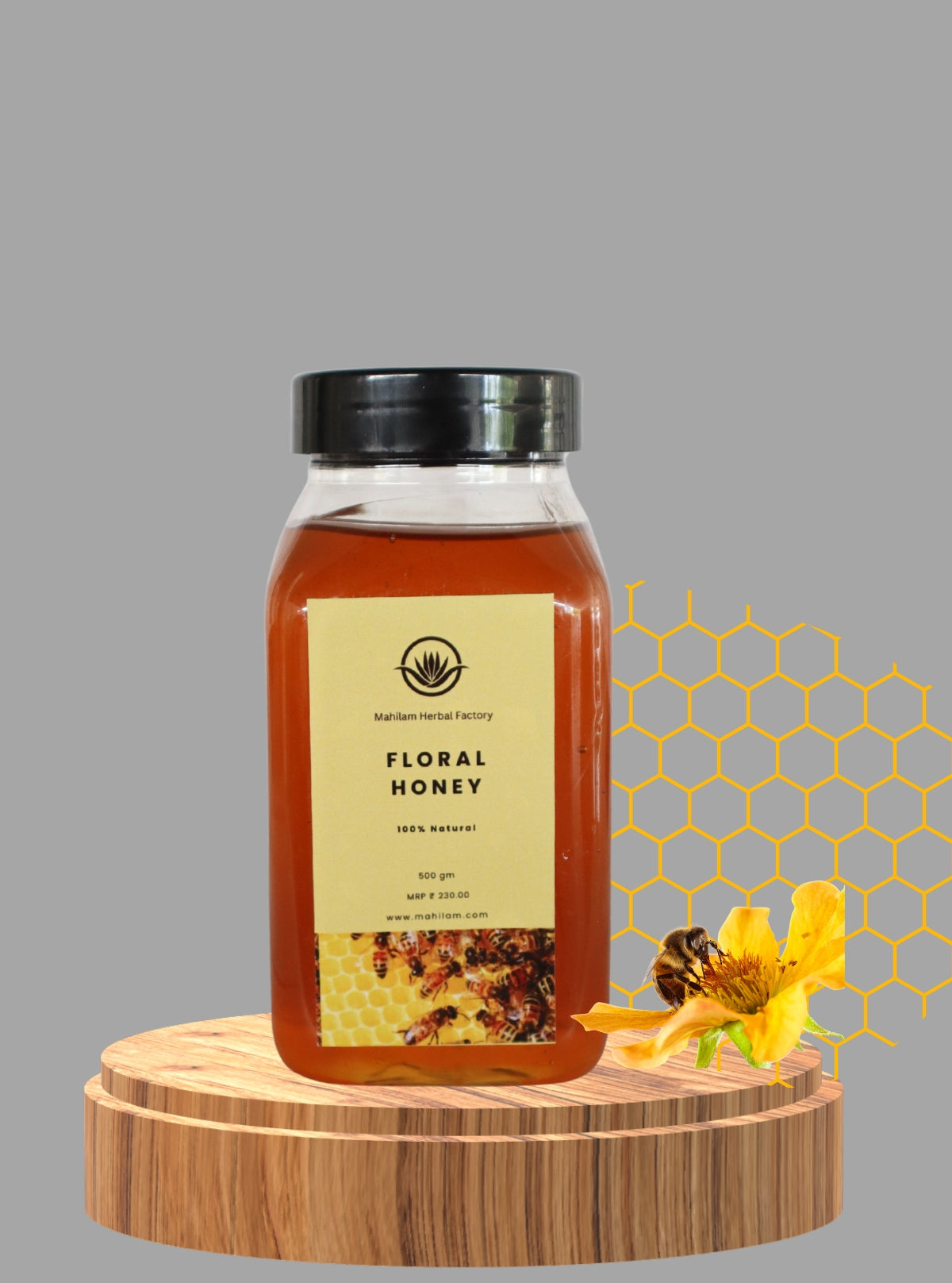 Mahilam Pure Honey 500g – 100% Natural Raw Honey for Skin, Hair & Daily Wellness