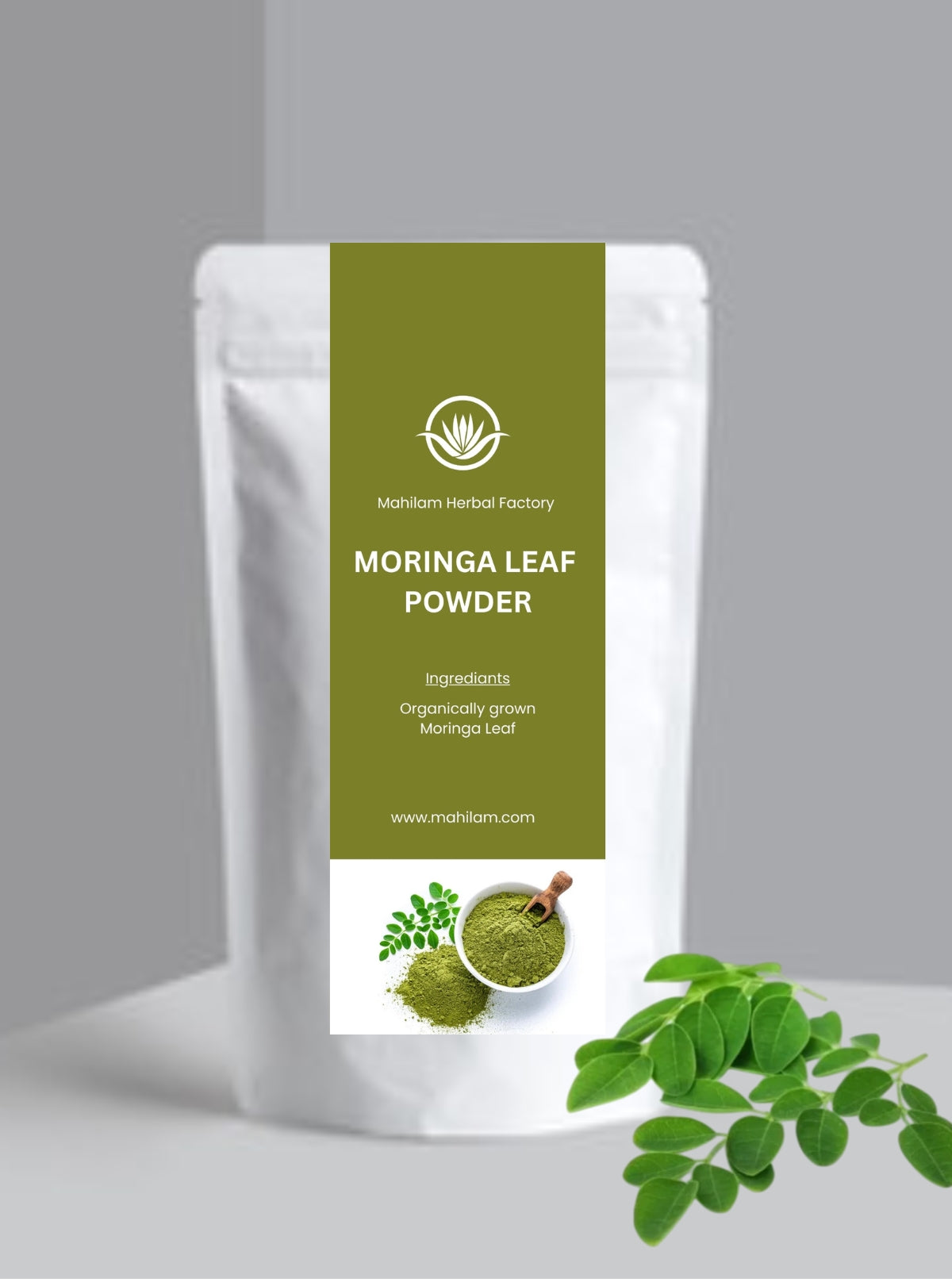 Mahilam Moringa Leaf Powder 100g – Natural Detox, Skin Care & Herbal Wellness Supplement