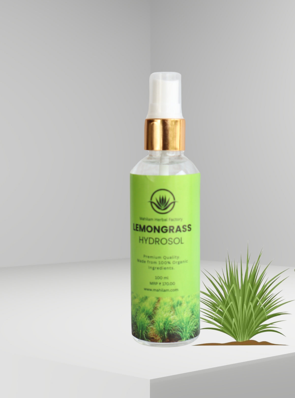 Mahilam Lemongrass Hydrosol 100ml – Natural Skin Toner & Refreshing Mist