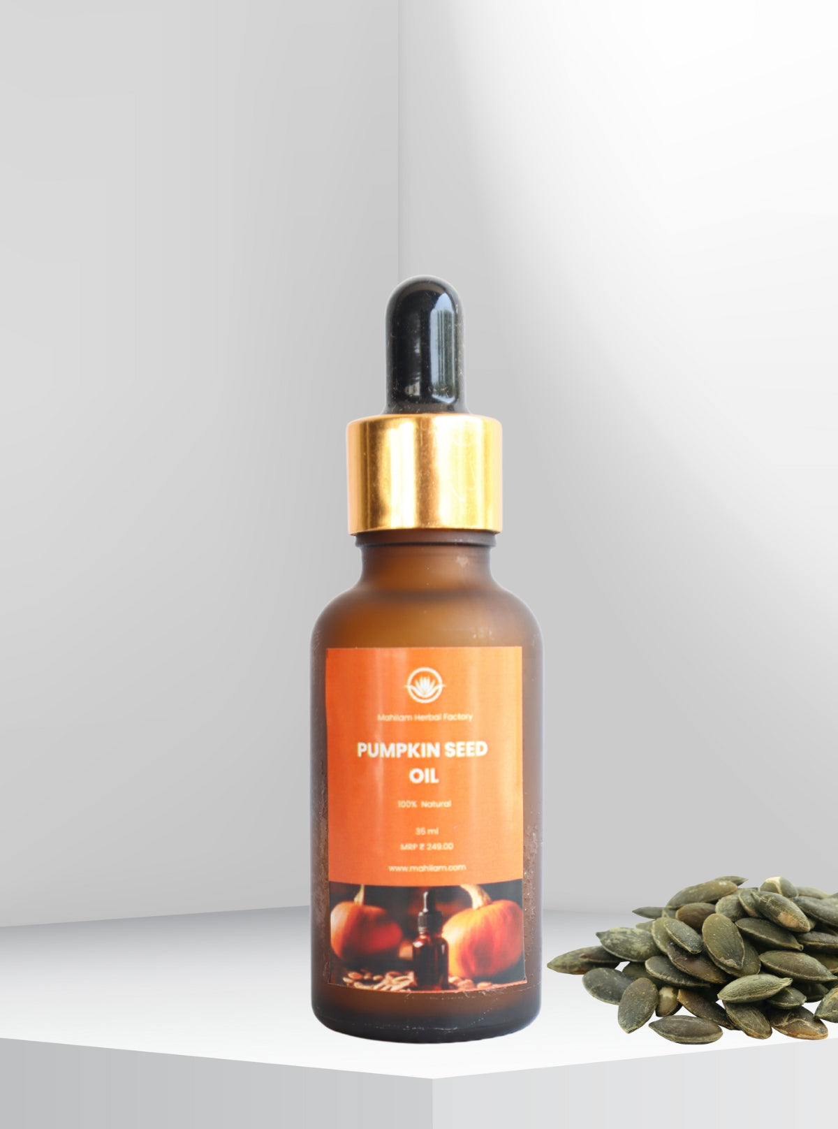 Mahilam Pumpkin Seed Oil 35ml – Cold Pressed Natural Skin Nourishing & Anti-Aging Oil