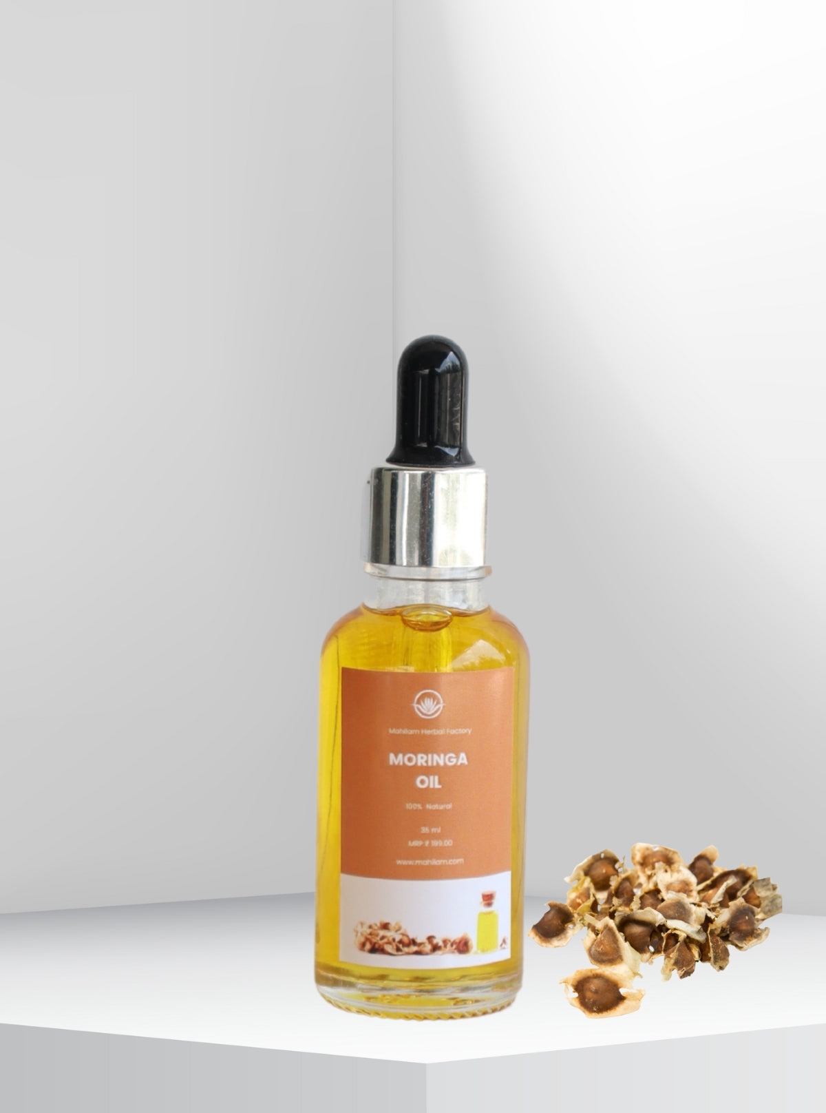 Mahilam Moringa Oil 35ml – Pure Cold Pressed Oil for Skin Brightening, Anti-Ageing & Hair Care