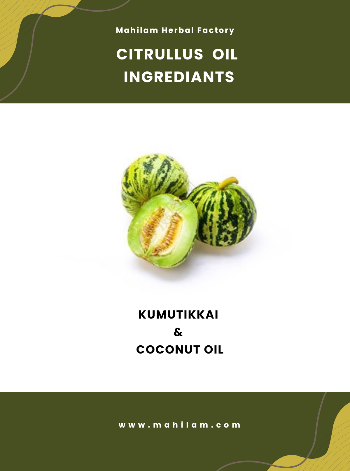 Mahilam Citrullus Oil 100ml – Herbal Hair & Scalp Nourishing Oil