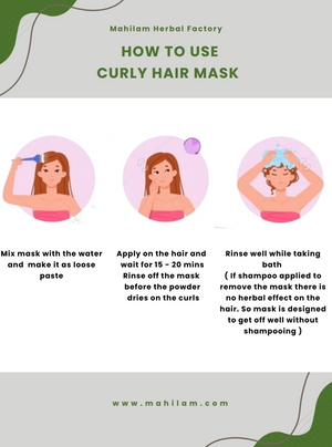 Mahilam Curly Hair Mask 100g – Herbal Deep Conditioning & Frizz Control Treatment