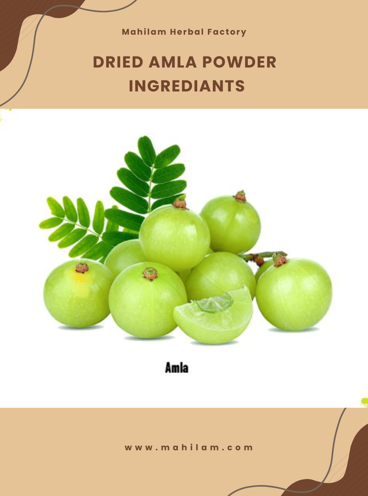 Mahilam Dried Amla Powder 100g – Herbal Hair & Skin Care Powder for Natural Nourishment