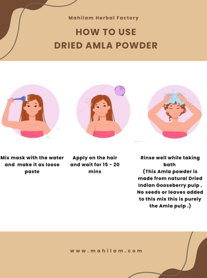 Mahilam Dried Amla Powder 100g – Herbal Hair & Skin Care Powder for Natural Nourishment