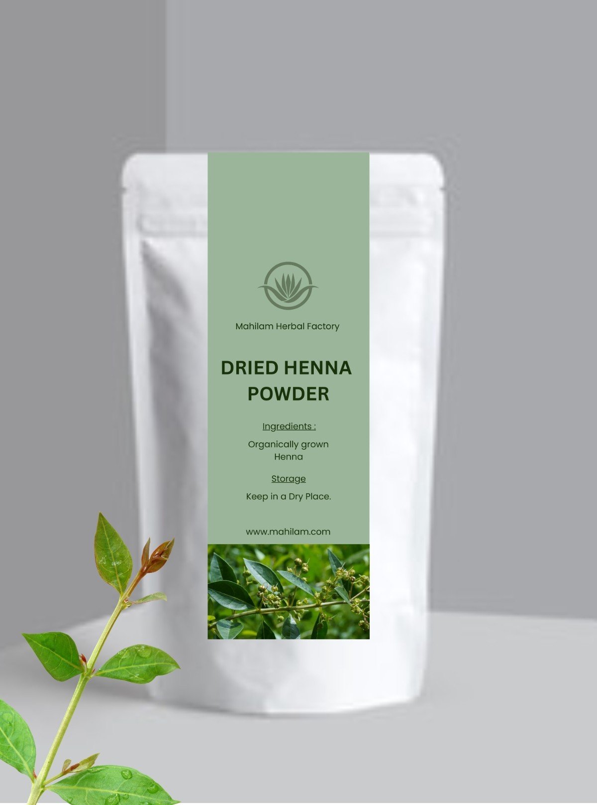 Mahilam Dried Henna Powder 100g – Herbal Hair Coloring & Conditioning Powder