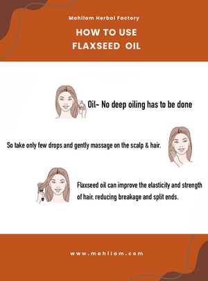 Mahilam Flax Seed Oil 100ml – Natural Herbal Hair & Skin Nourishing Oil