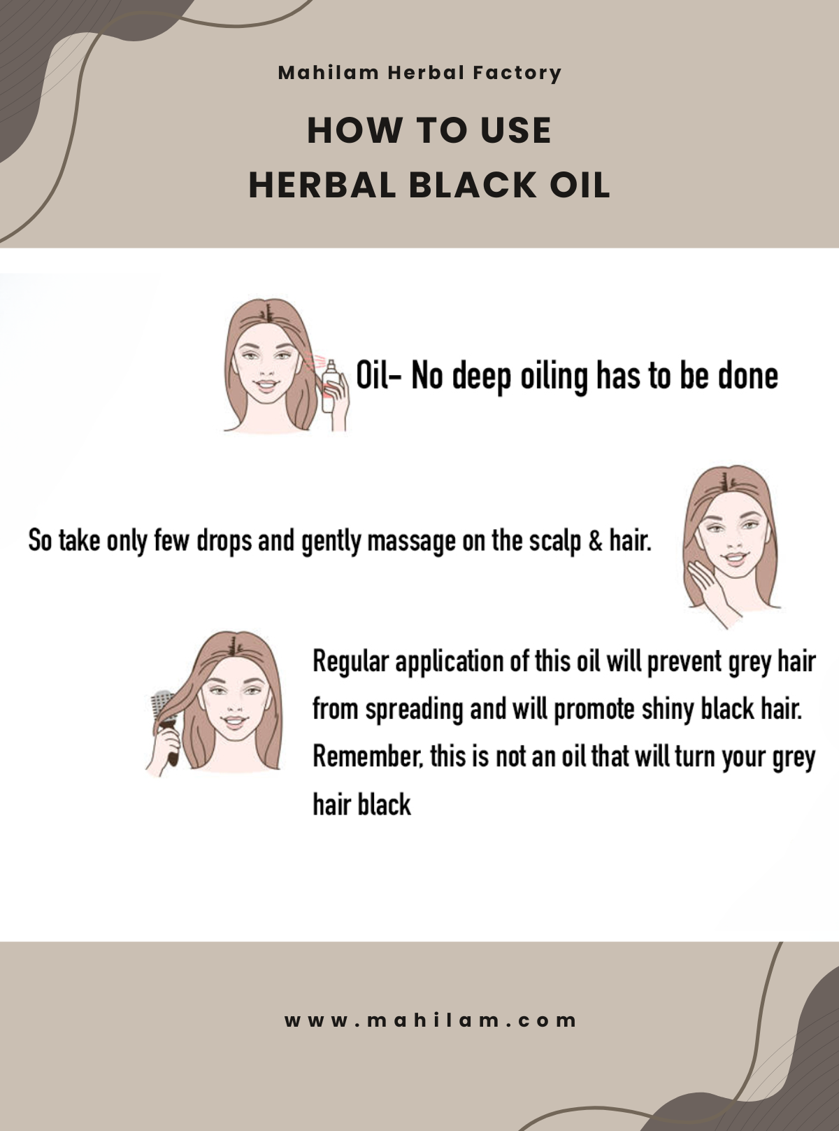 Mahilam Herbal Black Oil 100ml – Ayurvedic Hair Nourishing & Strengthening Oil