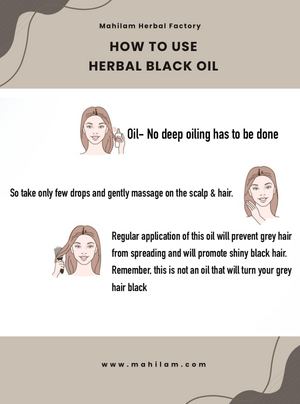 Mahilam Herbal Black Oil 100ml – Ayurvedic Hair Nourishing & Strengthening Oil