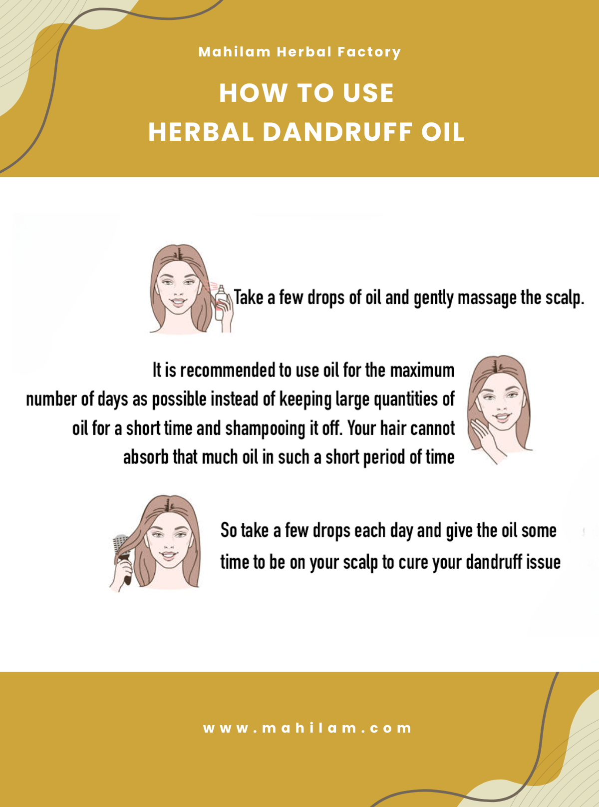 Mahilam Herbal Dandruff Oil 100ml – Natural Ayurvedic Anti-Dandruff Hair Oil