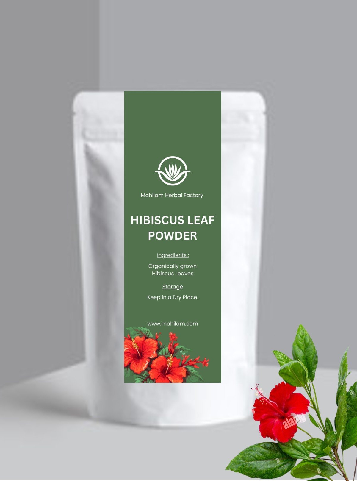 Mahilam Hibiscus Leaf Powder 100g – Herbal Hair & Skin Care Powder for Natural Nourishment