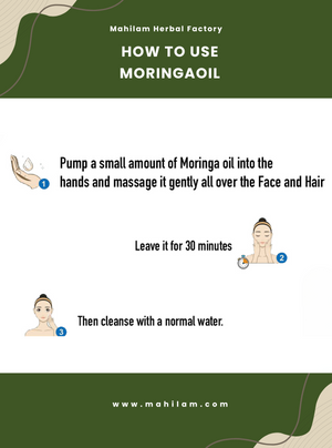 Mahilam Moringa Oil 100ml – Cold-Pressed Natural Oil for Skin, Hair & Ayurvedic Care